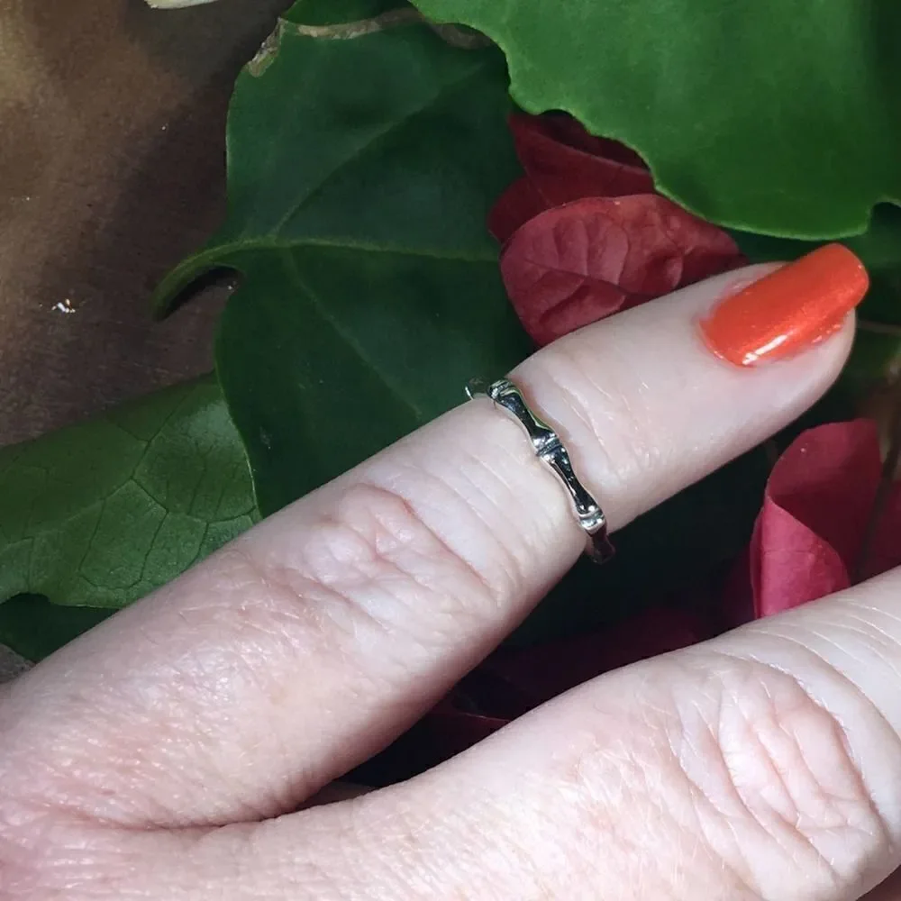Bamboo Sterling Silver Toe Ring
